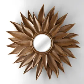 Mirror in a modern peony frame